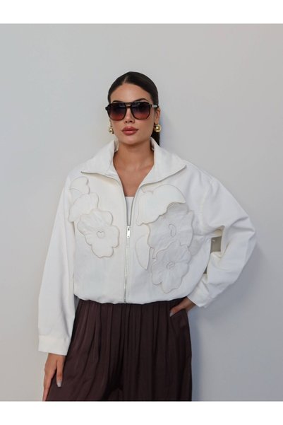 ESRAHELVACI Jachetă bomber cu aplicații florale