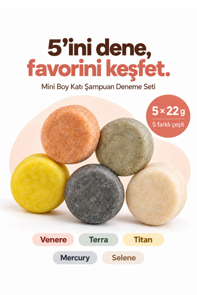 miseca Mini Size Five Solid Shampoo Trial Set 22g