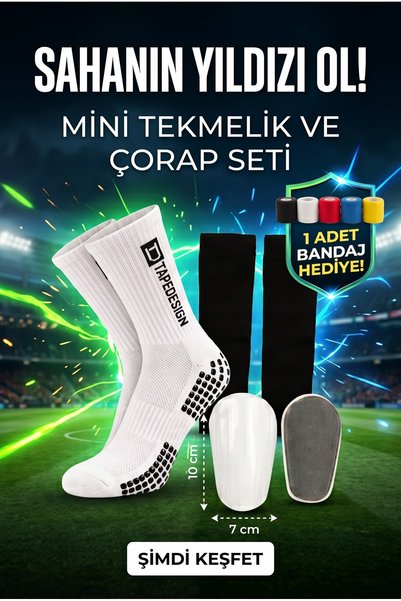 Genel Markalar Mini Tekmelik Ve Çorap Seti❗ Bandaj Hediye 🎁Profesyonel Futbo...