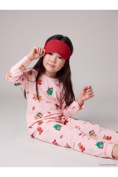 LC Waikiki Özmarka New Season Pink Printed Girls' Pajama Set