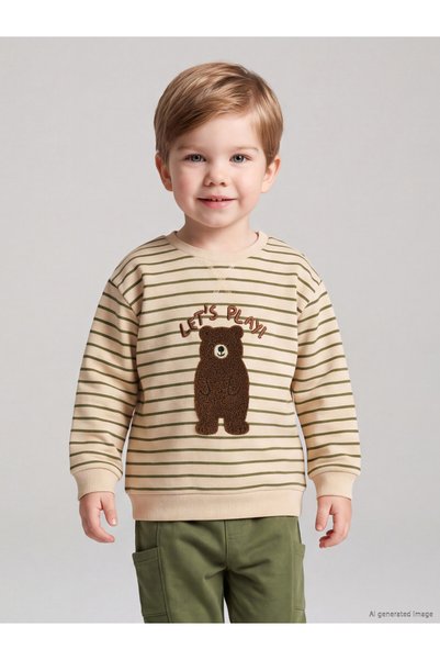 LC Waikiki I Zero Roba Collar Striped Baby Boy Thick Sweatshirt from Freezen ...