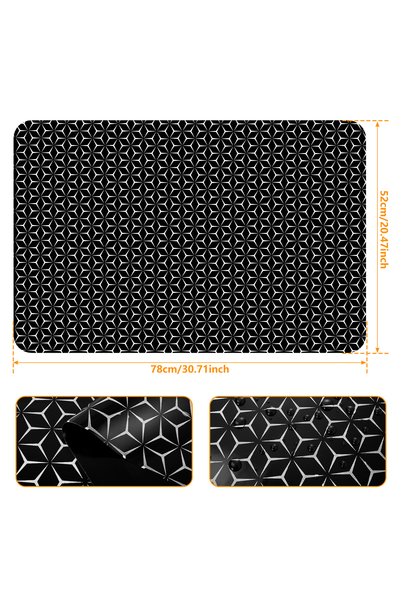 Choice 52x78cm Black geometry Induction Cooktop Mat Silicone Induction Cooker...