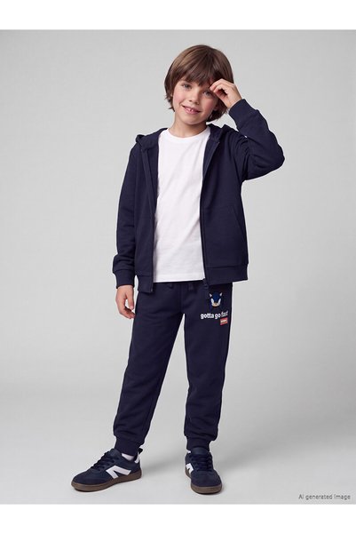 LC Waikiki Özmarka New Season Navy Blue Boys' Jogger Sweatpants