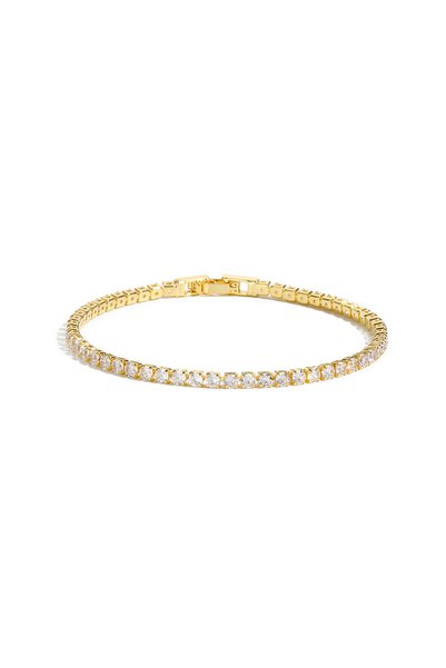 Choice gold white cz Colorful Crystal Tennis Bracelet for Women Waterproof Mu...