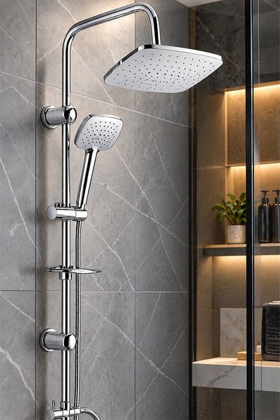 KUSTAR Kosova Krom Banyo Robot Duş Seti Yağmurlama Tepeleme Duş Sistemleri 2 ...