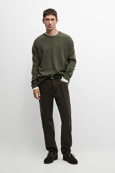 Massimo Dutti Yün karışımlı bisiklet yaka triko kazak