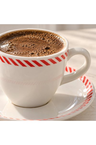 Güral Porselen Bistro Çizgili Çay Takımı 6830