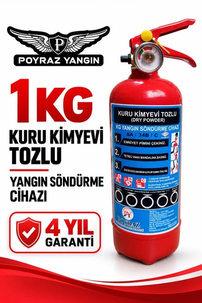 Genel Markalar 1 KG Yangın Söndürücü 4 Yıl Garantili Oto Muayene Uyumlu Araç ...
