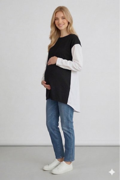 Entarim Knitted Tunic for Pregnant Women _Oversize