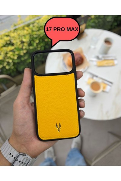 Visso leather İphone 17 PRO MAX Tam Uyumlu Hakiki Deri Premum Silikon İsme Öz...