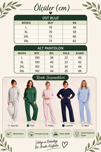 HÇ Hülya Çelik KİDSWEAR 2018 Kadın Büyük Beden Eşofman Takımı