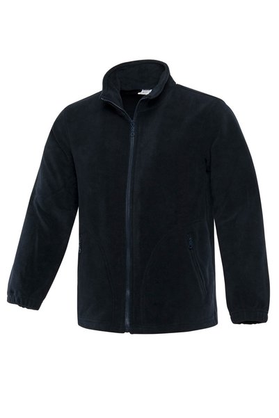 İŞMONT Men's Navy Blue Zippered Fleece Coat with Pockets, Adjustable Drawstri...