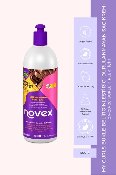 NOVEX My Curls 2a-2c Dalgalı Saçlar Için Bukle Belirginleştirici Durulanmayan...