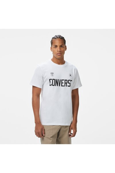 Converse Retro Chuck Soccer Erkek Baskılı Beyaz T-Shirt
