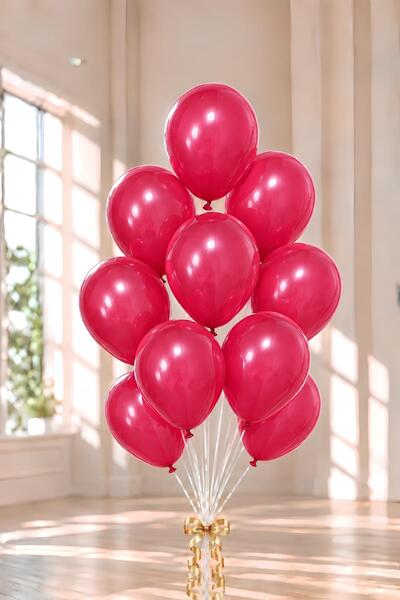 Patladı Gitti 12 inch metallic ruby balloon 10 pieces