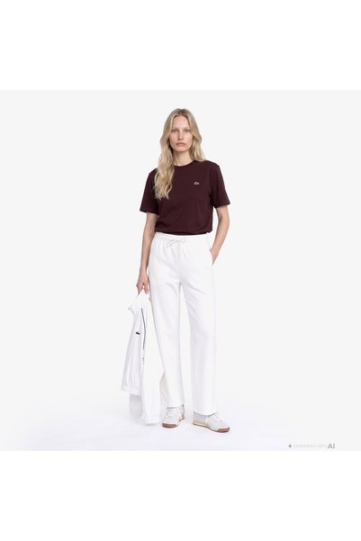 Lacoste Kadın Regular Fit Krem Eşofman Altı