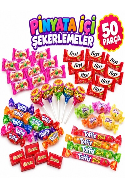 Parti Dükkanım Pinyata İçi Şekerlemeler 50 Parça