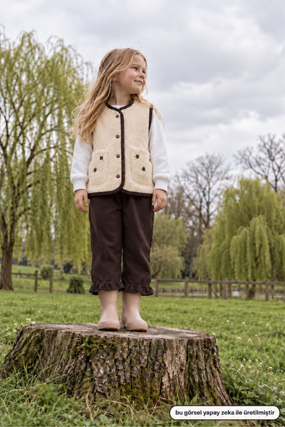FESSHERA Girl's 3-Piece Set: Vest, Bodysuit, and Pants