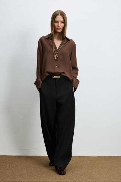 Lufian Nata Women's Shirt Brown