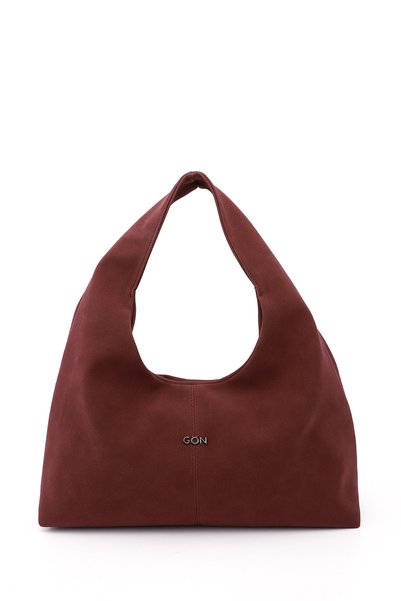GÖNDERİ(R) Women's Burgundy Suede Hand and Shoulder Bag