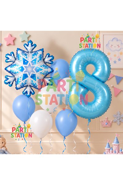Parti Station ندفة الثلج فروزن إلسا الشتاء مفهوم ندفة الثلج 8 سنوات من العمر ...