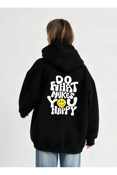 blackjack giyim Women's Do What Printed Hooded Sweatshirt