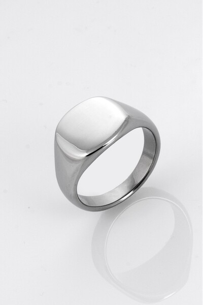 Generic Brand Silver Oval Men's Ring