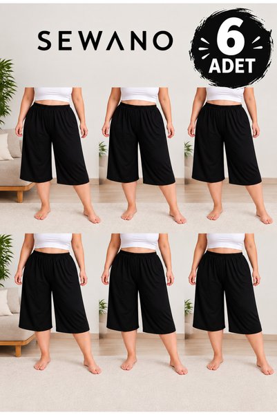SEWANO Bawełniane szorty capri z bawełny czesanej o kroju oversize – Duży roz...