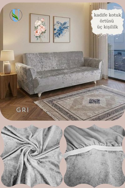 Generic Brand 3 Seater Satellite Style Velvet Sofa and Sofa Set - Sofa Bed Co...