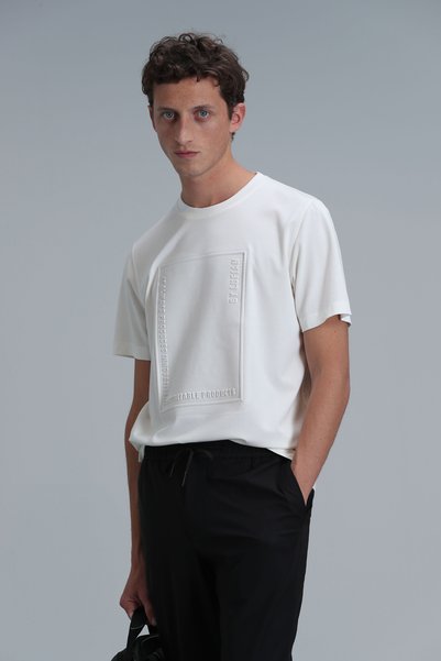 Lufian Mabel Modern Graphic T-Shirt Off White