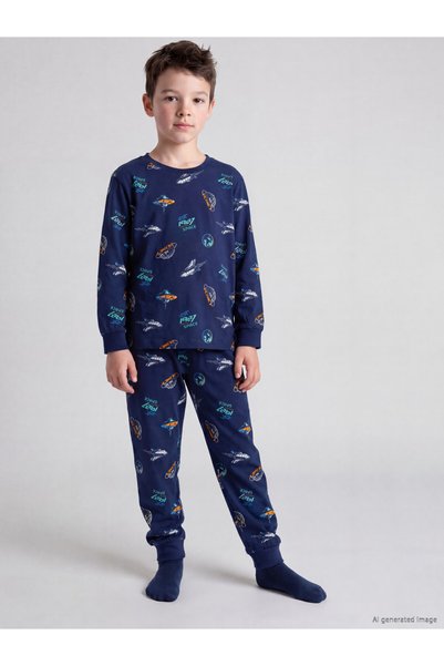 LC Waikiki Timeless Clothing & Timeless Choices Zero Roba Collar Printed Boys...