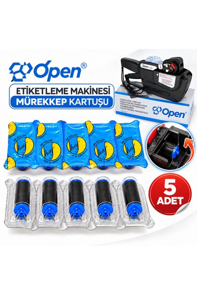 ALBERTOS Open Meto Etiketleme Makinesi Mürekkep Kartuşu 5 Adet