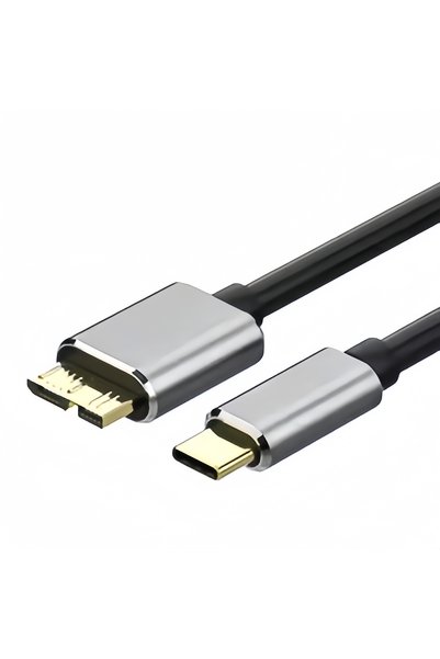 Choice 0.5m Grey USB C to Micro B Cable 3.0(5Gbps),Type C Male to Micro B Fem...