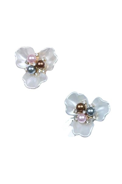 KESNUP Set 2 accesorii decorative pentru nasturi, butoniere cu flori și perle...