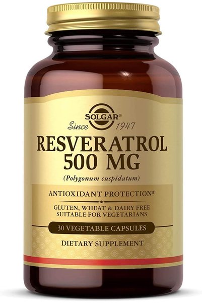 Solgar , Resveratrol, 500 Mg, Antioxidant Protection, 30 Vegetable Capsules