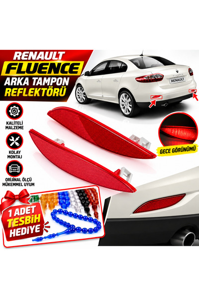 Car19 Renault Fluence 2009-2016 Right + Left Set 2 Pcs Rear Bumper Bottom Cor...