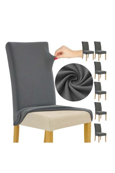 KESNUP Set de 6 huse pentru scaune, mărime universală, material din catifea, ...