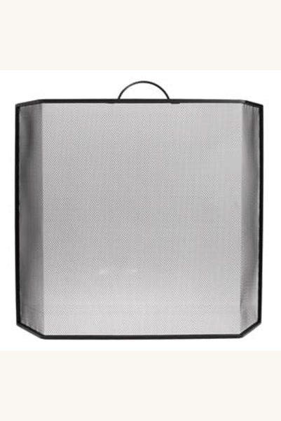 Comerivo Paravan metalic negru pentru semineu 62.5x56cm cu plasa densa