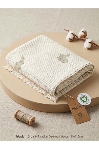 Bistyle Premium GOTS Sertifikalı Çift Taraflı Kalın Müslin Bebek Battaniyesi ...