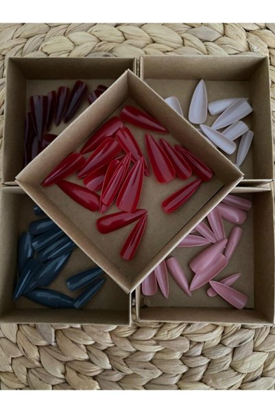 SYBELLE KOZMETİK 100 Adet Spring Stiletto Takma Tırnak