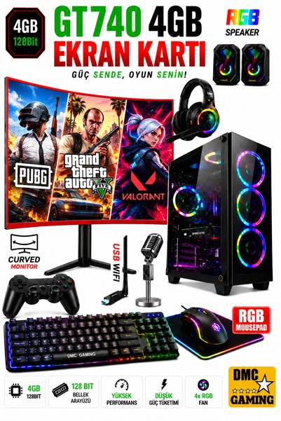 Dmc N18x (GTA 5) I5 3470,16GB RAM,512GB M2 SSD,4GB GT740,23,8 100hz Curved Oy...