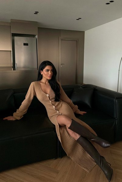 Eyyo Taba Ophelie Triko Elbise