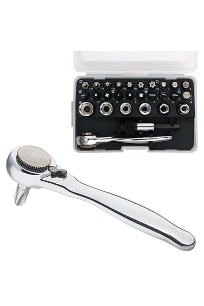 Choice 28 in 1 28/32 in 1 Mini Ratchet Wrench Set with Right Angle Offset 1/4...