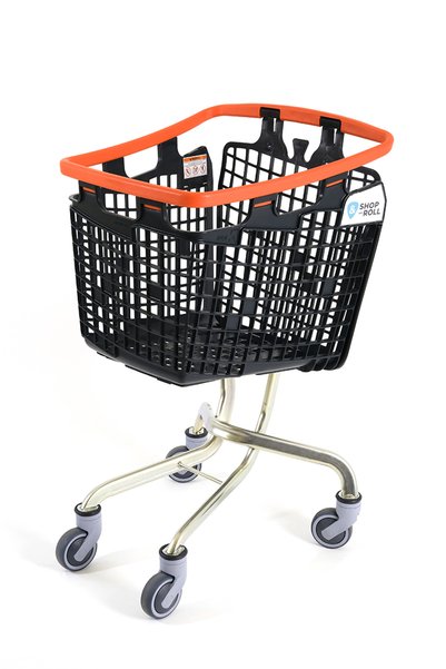 Rafiste Plastik Market (Alışveriş) Arabası 100 L Loop Turuncu