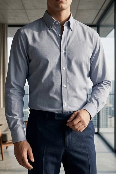TOZLU Men's Striped Shirt