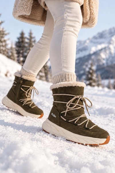 Rush Snowie – ghete din piele naturală, confort și stil urban iarnă