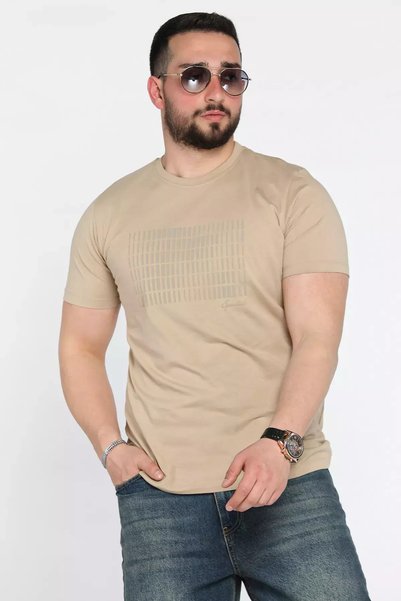 TOZLU Men's Crew Neck Printed T-Shirt