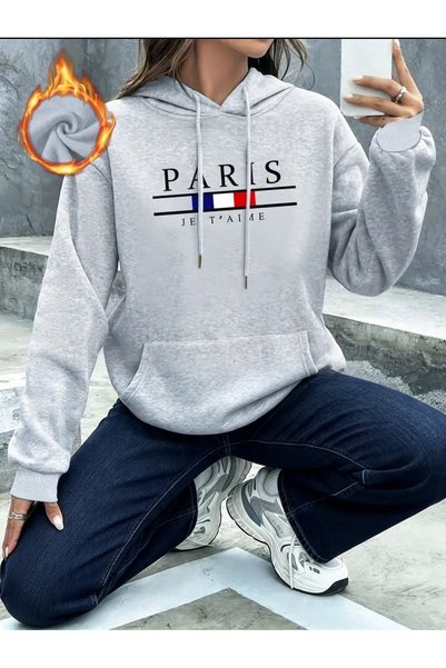 Medinenur سويت شيرت قطني منقوش من Paris Jet