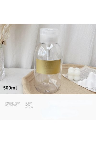 Choice1 500ml 1pc 200-500ML Nail Refillable Bottles Empty Press Pump Dispense...