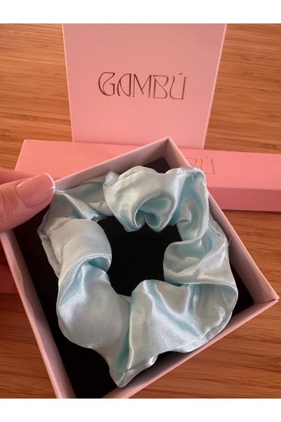 GAMBU مشبك ساتان ملون مضيء - أزرق مضيء